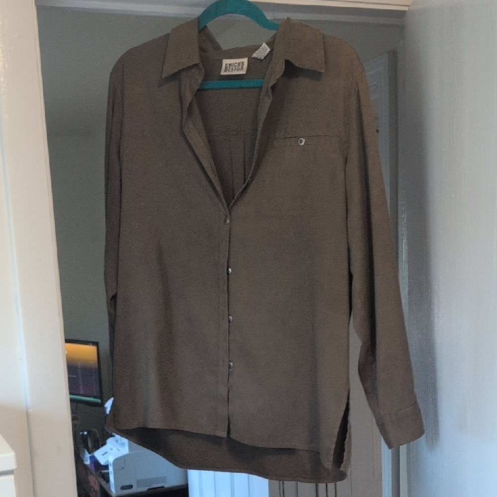 Rich & Royal Brown Button-Up Shirt